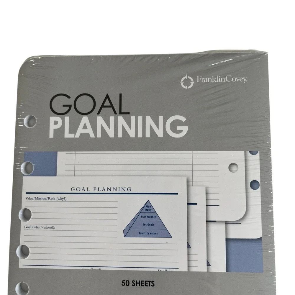 New Franklin Covey Goal Planning 50 Sheets - Size 4, Classic 5.5